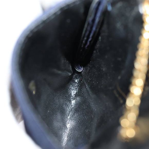 CHANEL Chain Pouch Canvas Navy CC Auth 74394 - Picture 12 of 16